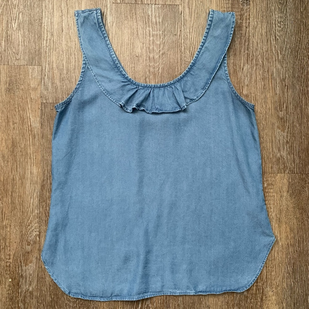 Gap Chambray Sleeveless Top Size Small